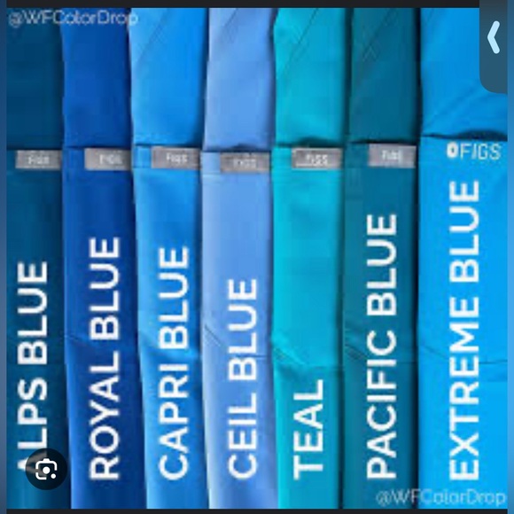 FIGS- (L)Catarina One-Pocket Scrub Top-Alps Blue - Picture 8 of 8